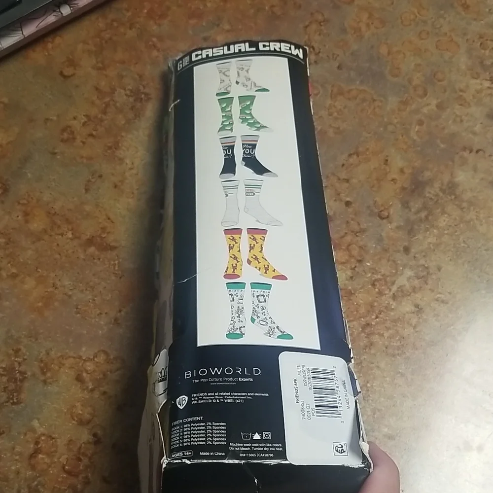 FRIENDS Gray and Yellow Cartoon Bottoms - Picture 2 of 4